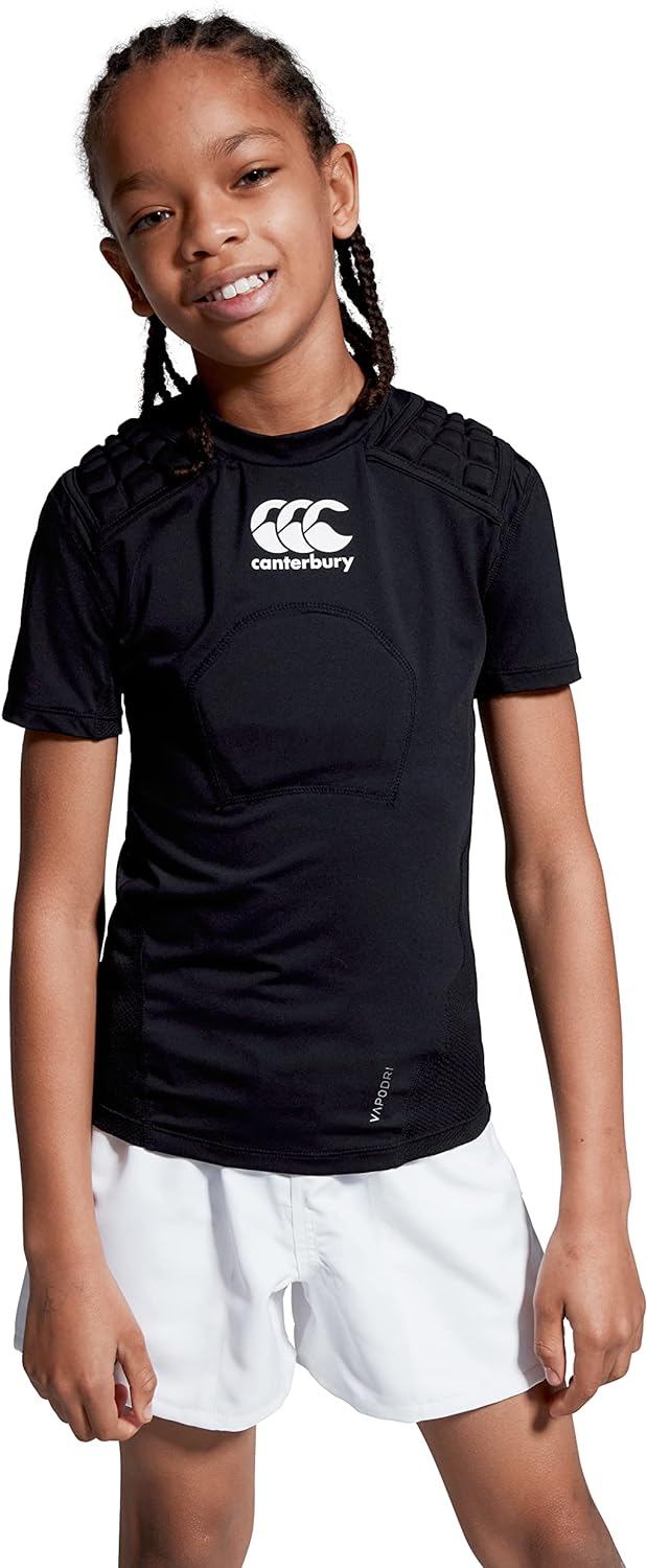 Canterbury Unisex Jugend CCC-Schutz Rugby-Schutzweste MB Schwarz/Weiss/Silber, MB Schwarz/Weiss/Silb