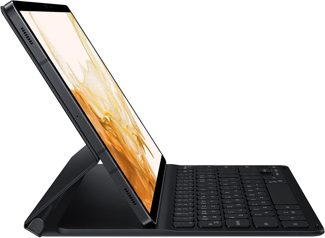 Samsung Book Cover Keyboard Slim Hülle mit Tastatur für Galaxy Tab S7 | Tab S8, Black Book Cover Key