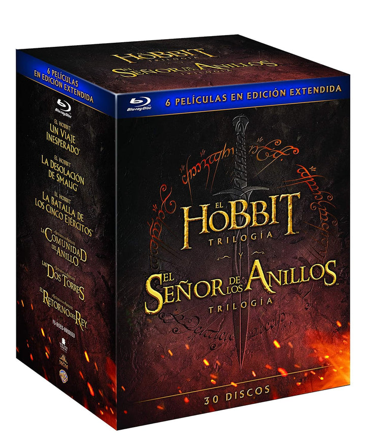 El Hobbit Trilogía - El Señor de los Anillos Trilogía [30 discos], Blu-ray