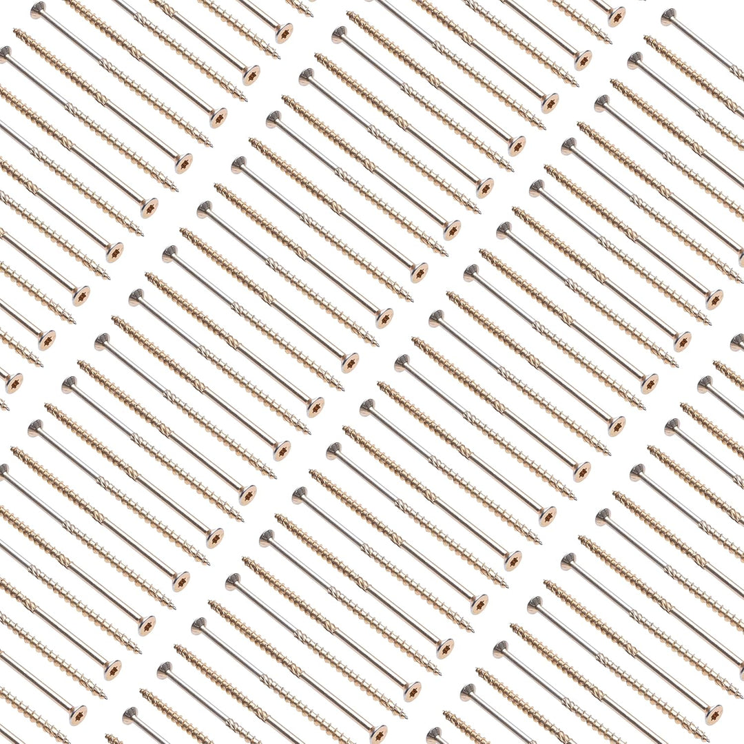 Holzschrauben Flachkopf von Keple 8mm x 120 mm- Selbstschneidende Torx-Schrauben für Holz & Bahnschw
