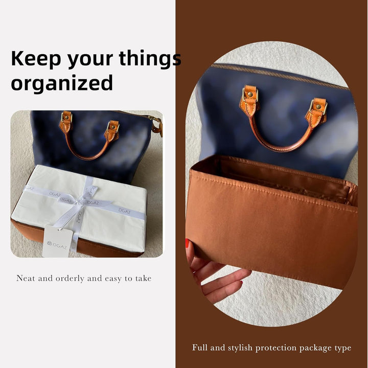 DGAZ Handtasche Tasche Organizer, Seide Innentaschen für LV Speedy Nano/20/25/30/35/40/45 Tasche, Le