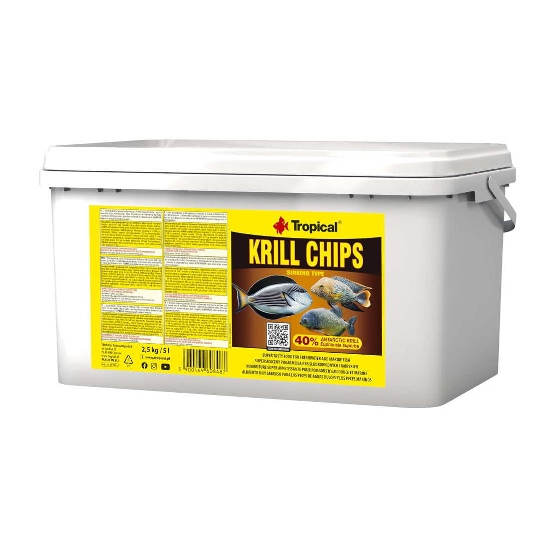 Tropical Krill Chips - Farbverstärkendes Futter mit Krill, 1er Pack (1 x 5 l) Meeresfrüchte 5 l (1er
