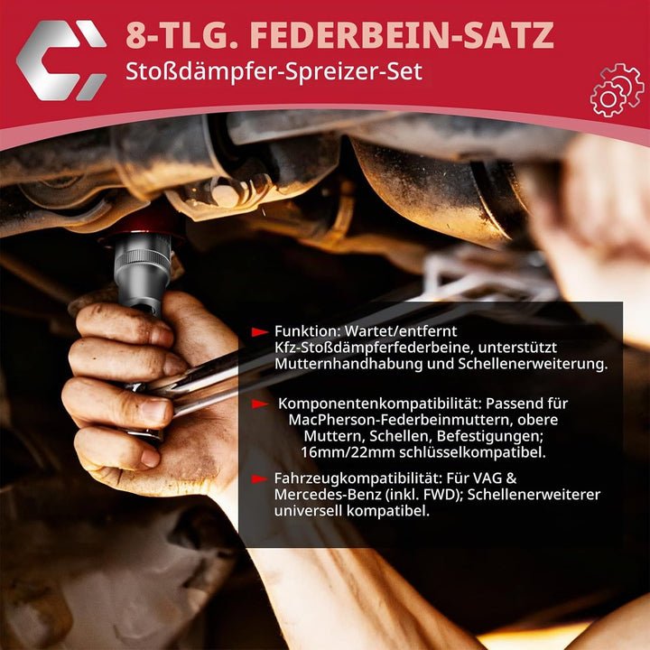CCLIFE Stossdämpfer Werkzeug Set 8tlg, 8tlg