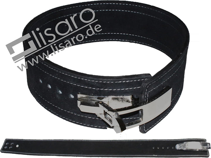 lisaro KDK Gürtel/Profi Wettkampfgürtel aus Leder mit Pressschnalle, 10 MM KDK Powerlifting Gürtel [