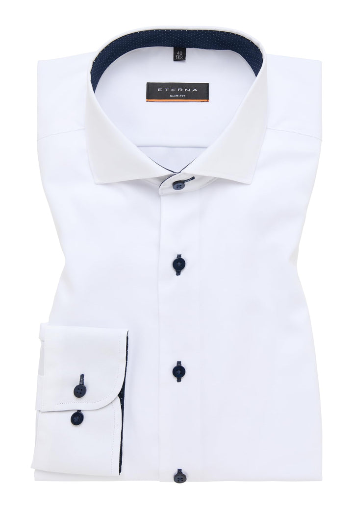 ETERNA Herren Original Shirt Slim FIT 40 -Weiss00-, 40 -Weiss00-