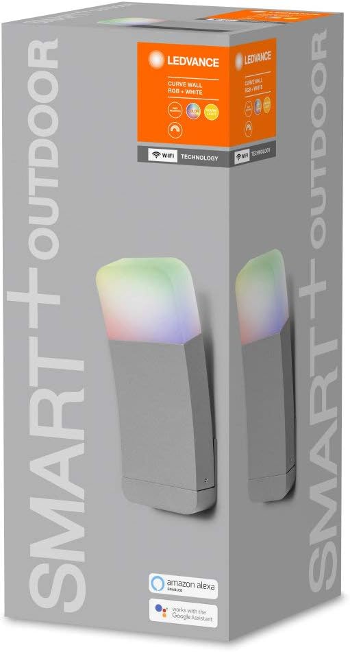 Ledvance Smarte LED Aussenleuchte für die Wand mit WiFi Technologie, Leuchte für Aussen, RGB-Farben