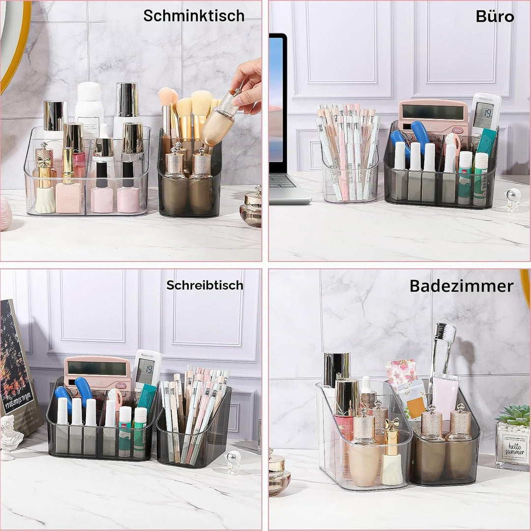DASITON Make Up Organizer mit 5 Fächern, Pinselhalter Kosmetik Aufbewahrung Makeup Pinsel Organizer