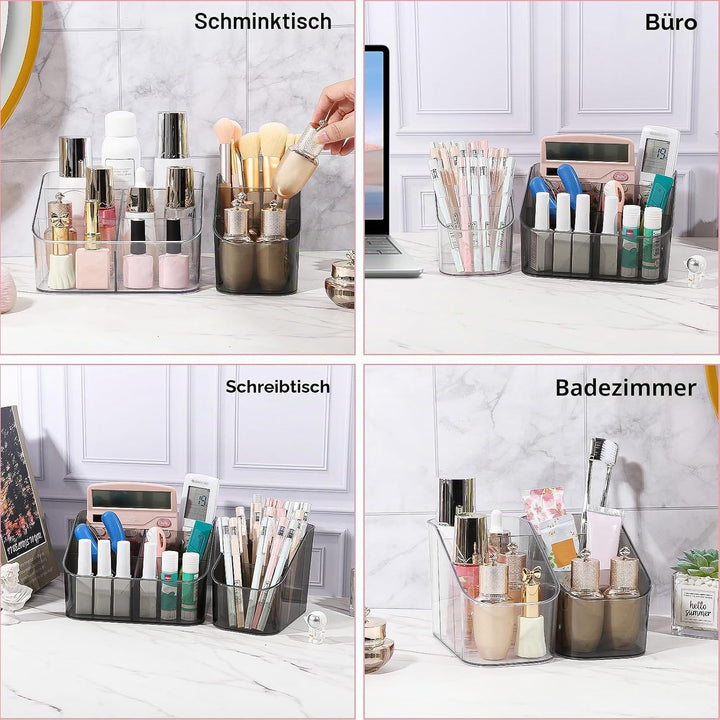 DASITON Make Up Organizer mit 5 Fächern, Pinselhalter Kosmetik Aufbewahrung Makeup Pinsel Organizer