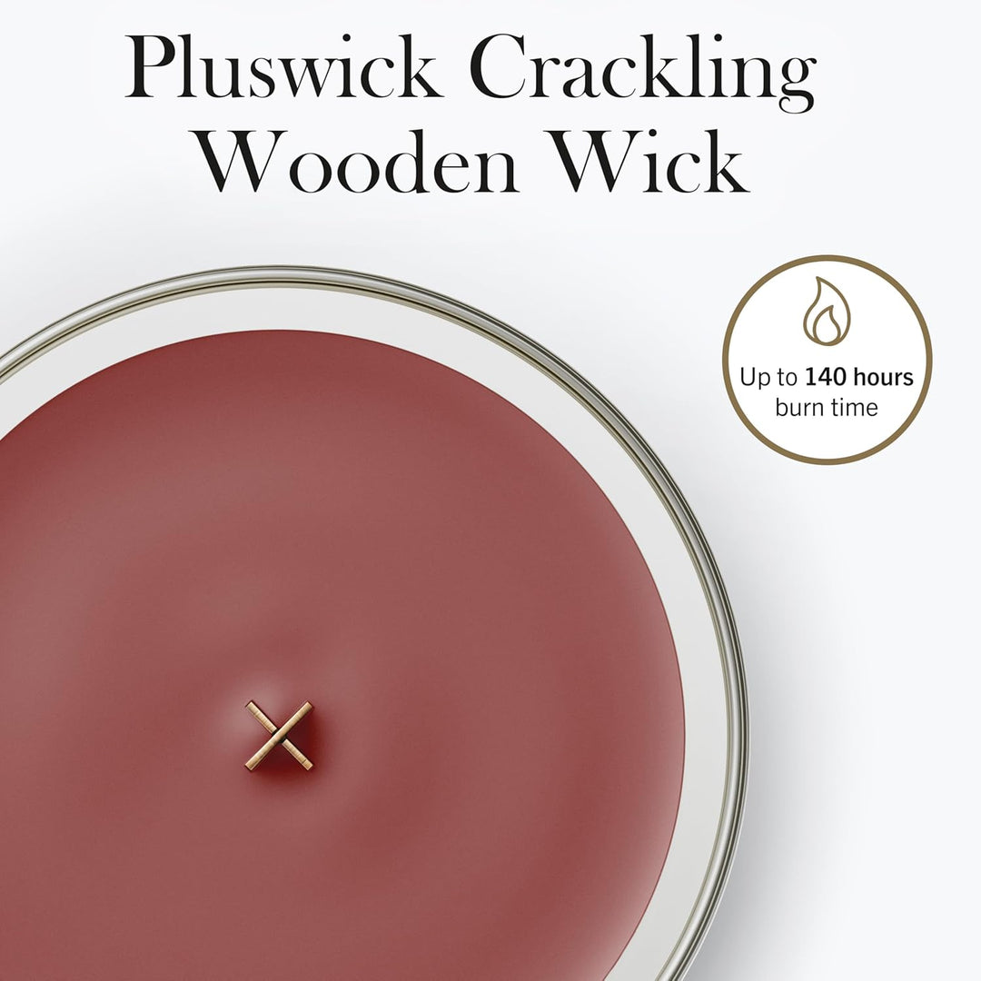 Grosse WoodWick Duftkerze im Sanduhrglas mit knisterndem Docht, Cinnamon Chai, bis zu 130 Stunden Br