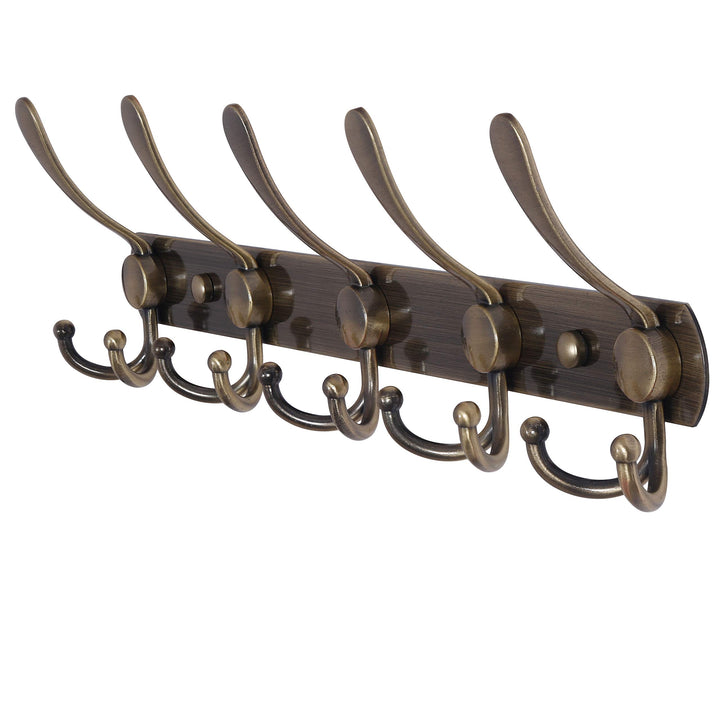 Dseap Garderobenleiste - Schwerlast Garderobenhaken Mit 5 Dreifachhaken, Edelstahl Wandgarderobe, Kl