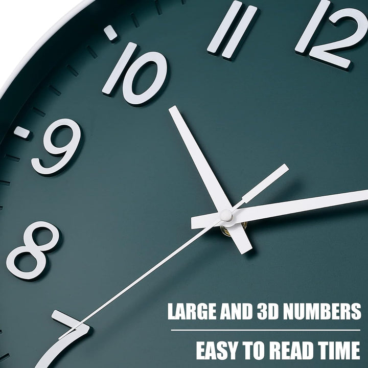 HZDHCLH Funkuhr 30 cm Grosses Ziffernblatt Wanduhr Geräuschlos,Geeignet für Schule, Zuhause, Wanddek