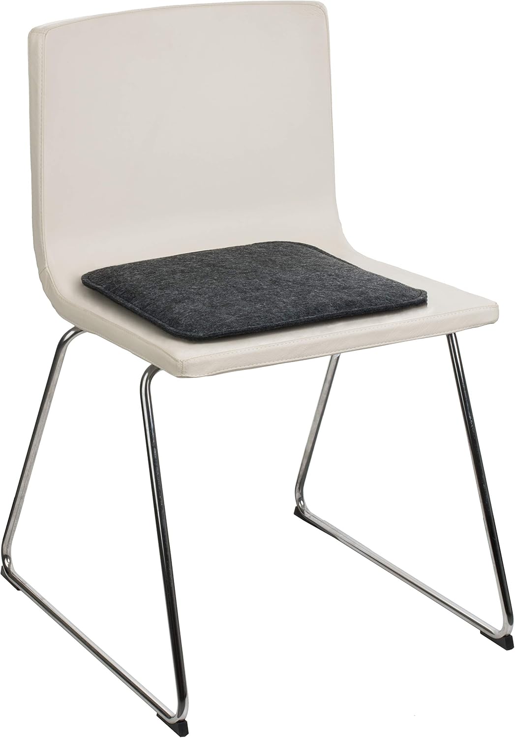 Brandsseller Sitzkissen Filz Eckig 8er Set 35x35x2 cm Stuhlkissen Sitzpolster Auflagen Anthrazit, An