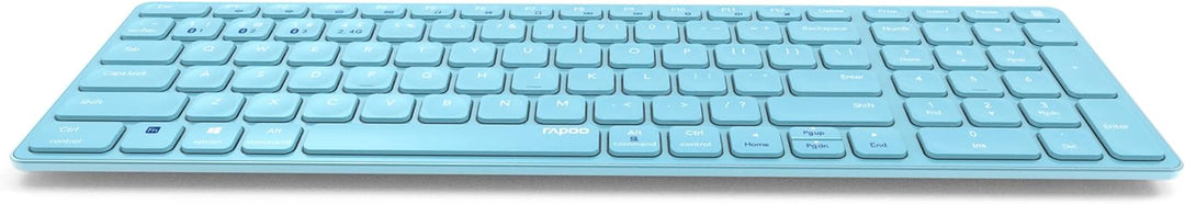 Rapoo E9700M kabellose Tastatur Wireless Keyboard wiederaufladbarer Akku flaches Aluminium Design DE