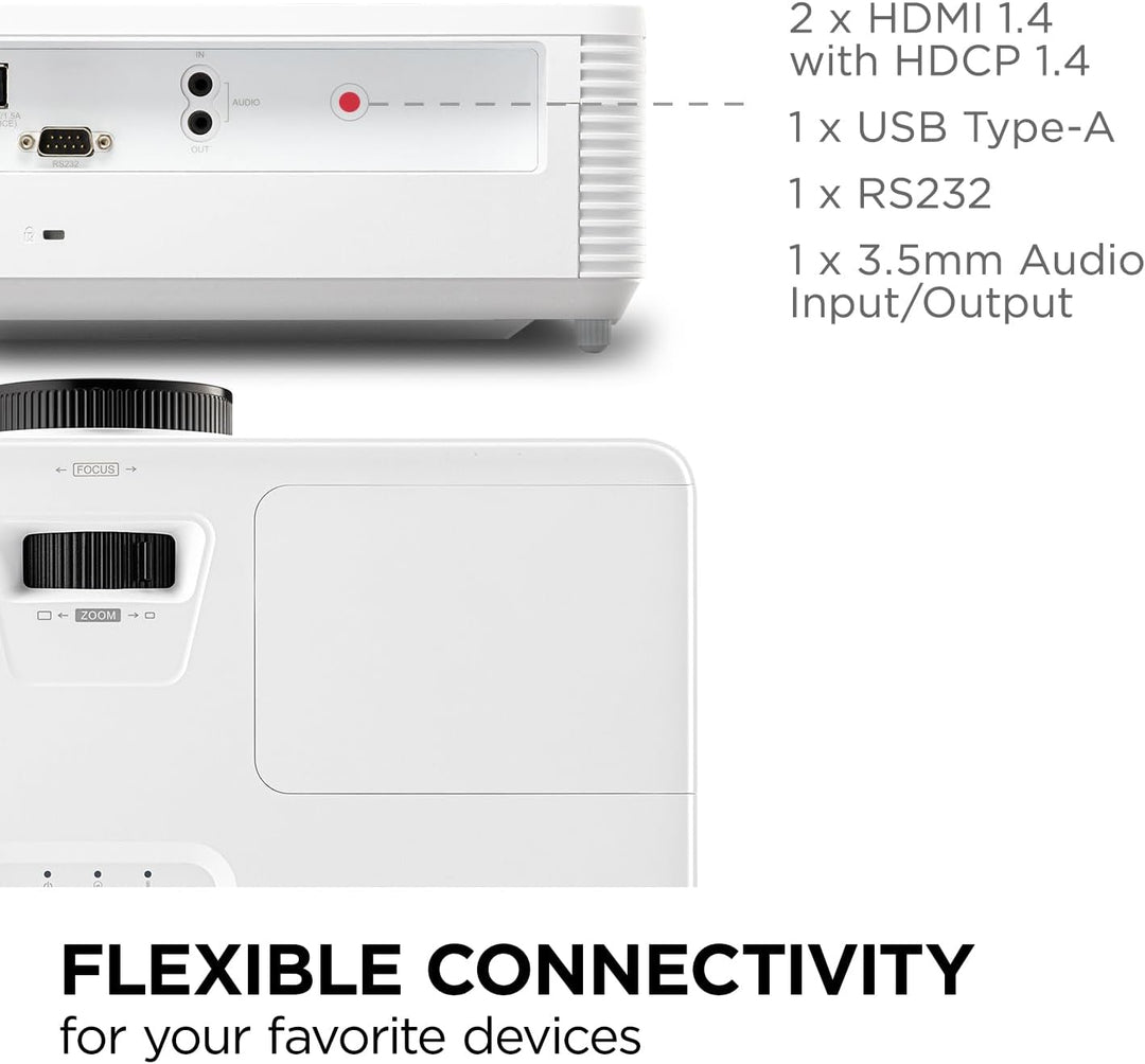 ViewSonic PX704HD 1080p Full HD Beamer, 4000 ANSI Lumen, 22.000:1 Kontrast, Bis zu 300" Bildgrösse,
