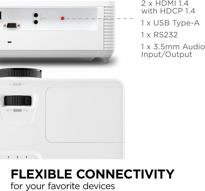 ViewSonic PX704HD 1080p Full HD Beamer, 4000 ANSI Lumen, 22.000:1 Kontrast, Bis zu 300" Bildgrösse,