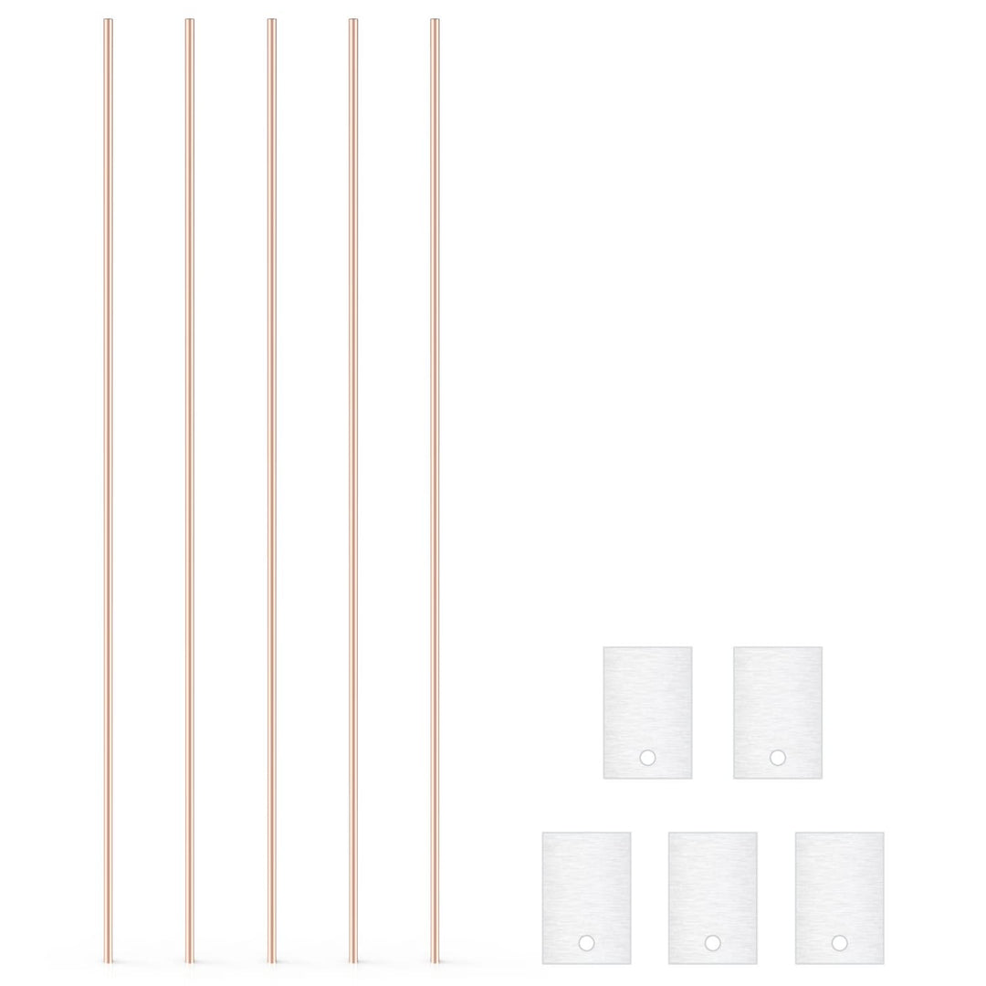stonylab 5 Stück Aluminium Platten, 99,99% 1 * 10 * 15 mm Aluminium Anode, Flache Metallfolienelektr