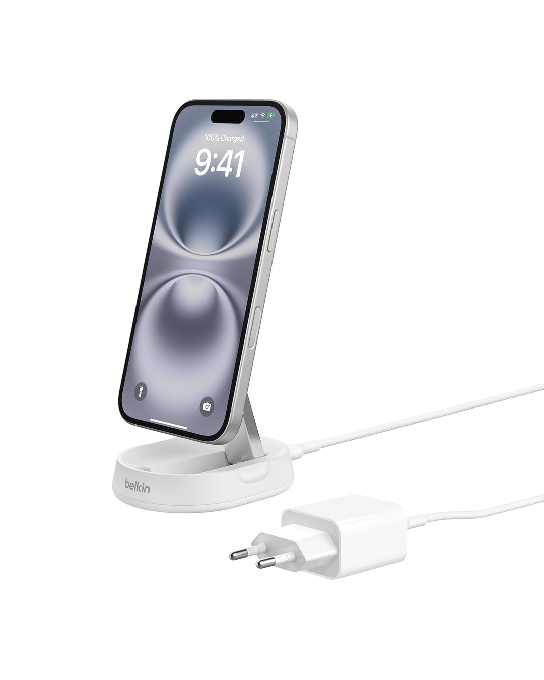 Belkin BoostCharge Pro induktive Ladestation 15W, Qi2-Ladegerät, kabelloses Ladegerät, kompatibel mi