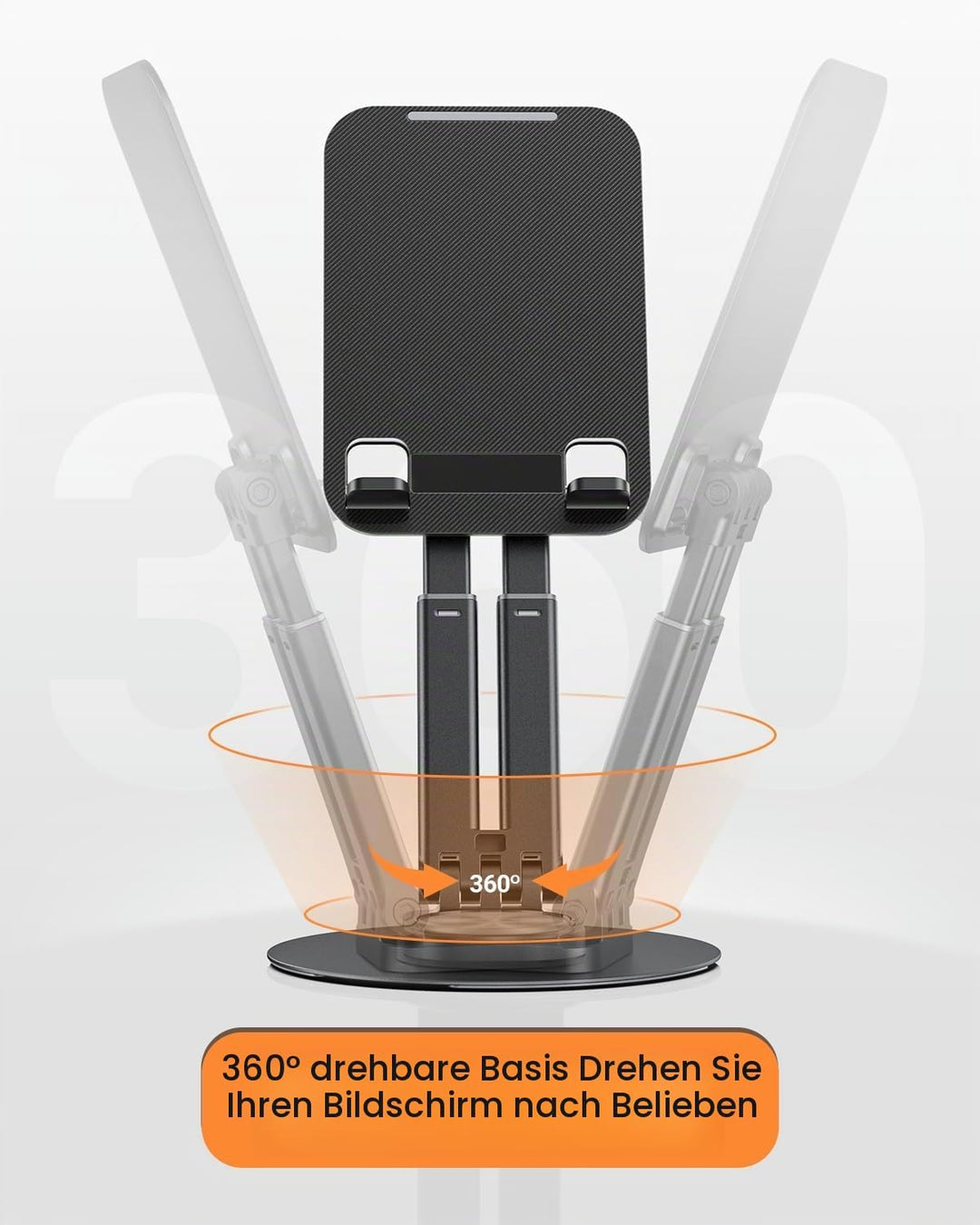 Drehbarer &amp; Tragbarer Tablet Ständer-Klearlook Verstellbare Höhe/Winkel Faltbarer iPad Halterung Tis