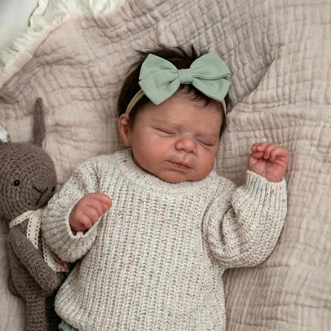 Zero pam Reborn Baby Mädchen-48CM Reborn Baby Vollsilikon Lebensecht, Lebensechte Babypuppen Wie Ech