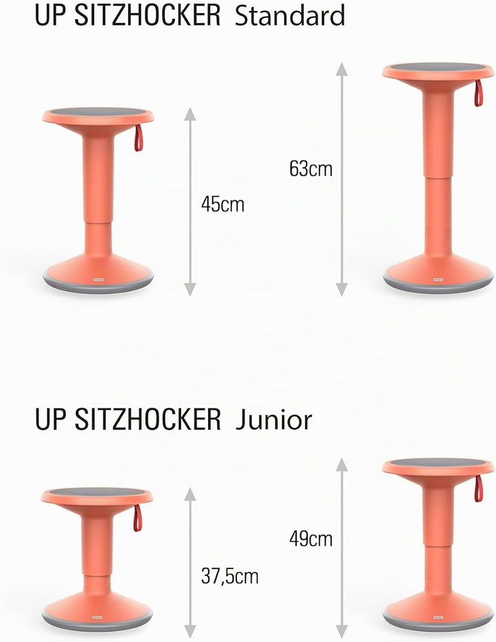 Interstuhl UPis1 - ergonomischer Sitzhocker mit Schwingeffekt - höhenverstellbar - Hocker mit rutsch
