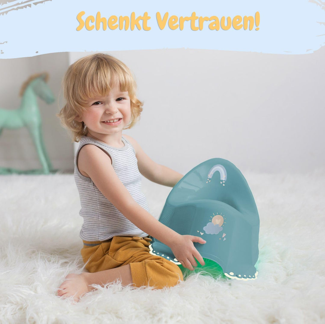 Babykajo 3 in 1 Baby Töpfchen Set TÜV Rheinland geprüft - Kinder Töpfchen + Kinder Toilettensitz + K