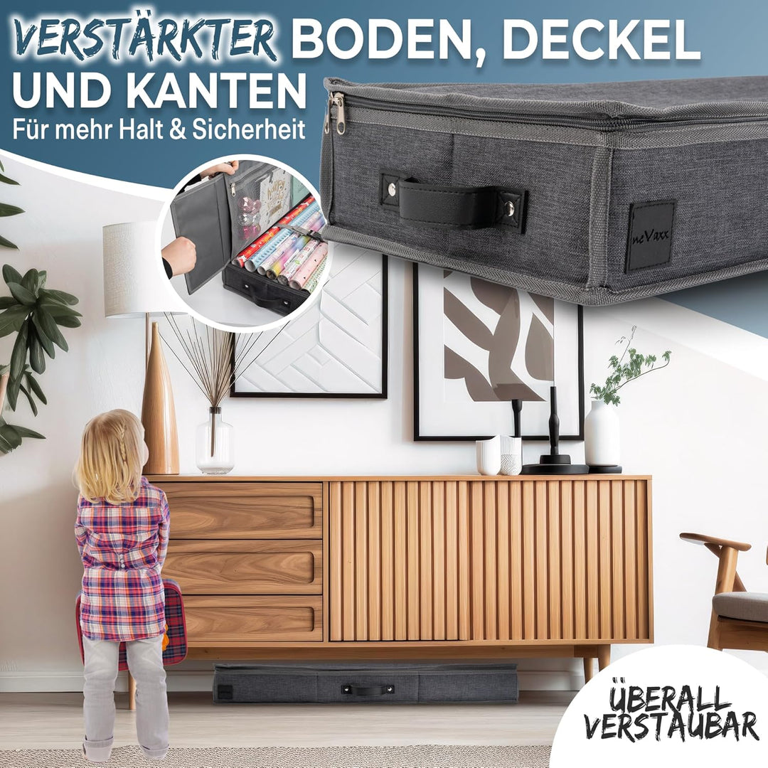 neVaxx® -Premium Aufbewahrungstasche für Geschenkpapier-wasserdichtes 600D Oxford-Geschenkpapier auf