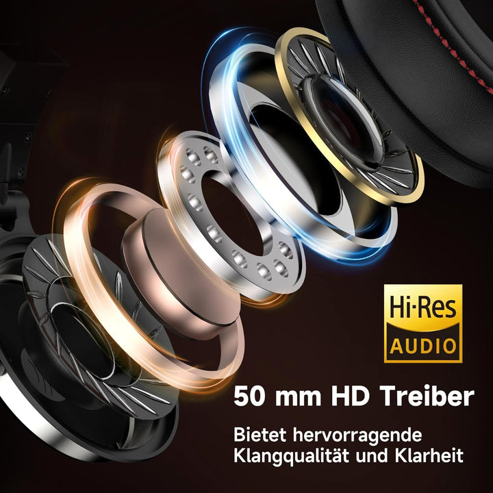 OneOdio Pro 50 Over-Ear Studiokopfhörer [Hi-Res Audio, 50mm Treiber] – Professionelle DJ Kopfhörer m