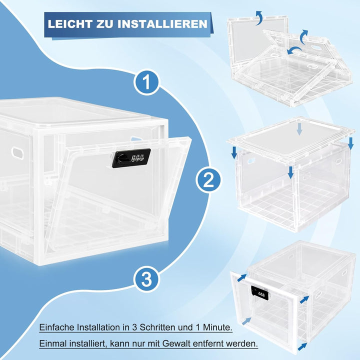 Gemaxvoled Abschliessbare Box, durchsichtige Box für Medikamente, Premium-Material abschliessbare La