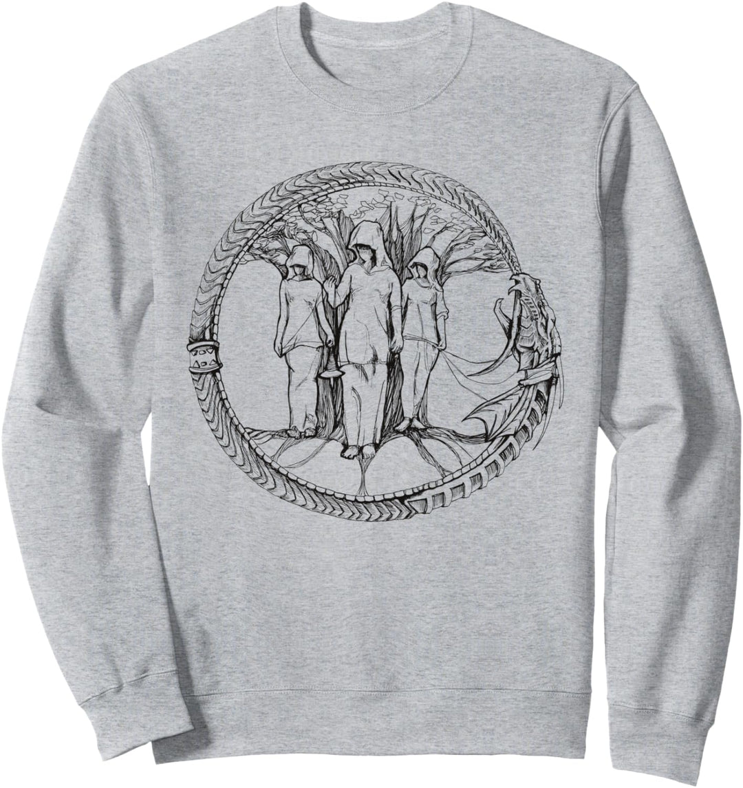 Nornen Weltenesche Und Midgardschlange Nordische Mythologie Sweatshirt
