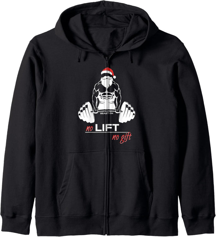 No Lift Lustige Gym Weihnachten Sprüche Fitness Motivation Kapuzenjacke