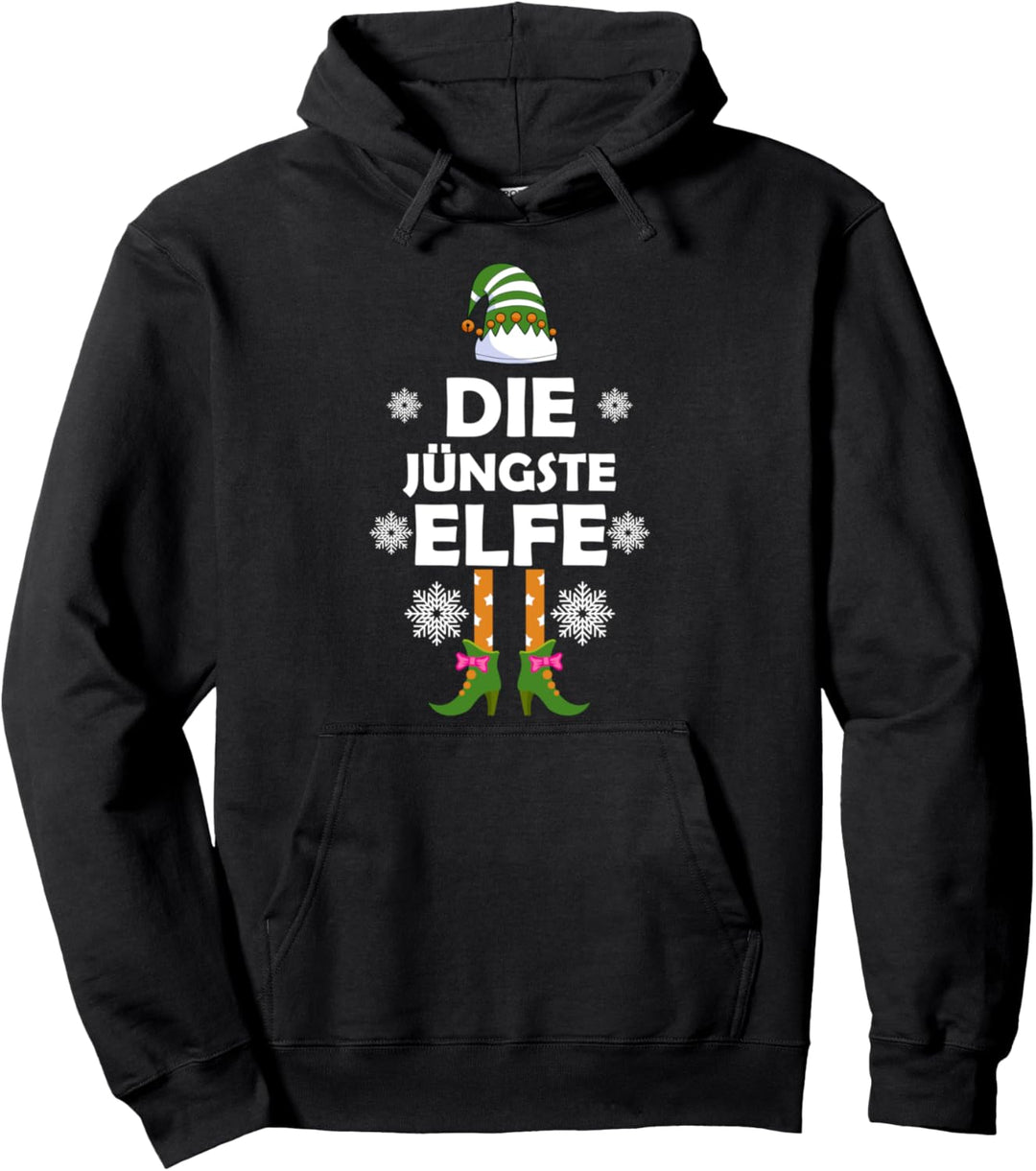 Jüngste Elfe Elfen Familien Weihnachts Outfit Weihnachtself Pullover Hoodie