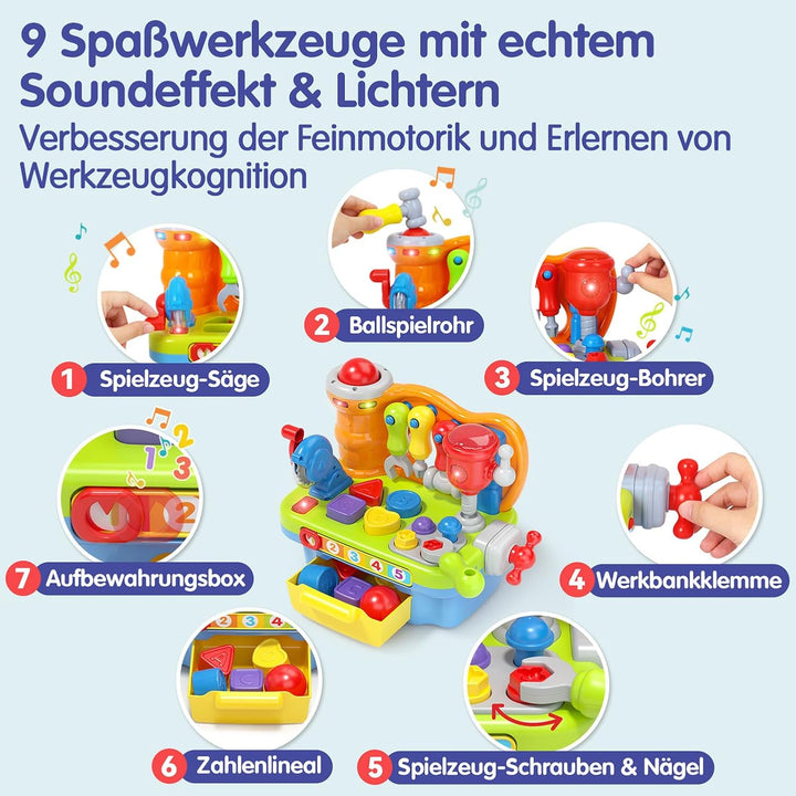 Werkbank Kinder Spielzeug ab 1 Jahr Junge, Kinder Geschenk 1 Jahr Junge Kinderspielzeug ab 1 Jahre B