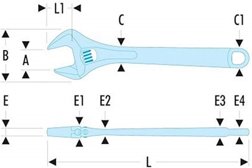 Rollgabelschluessel phosphatiert 44 mm