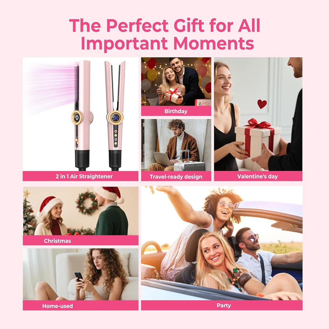 OKWRAP Air Straightener 110000RPM, Föhn Glätteisen, Haarglätter mit Luft 1200W, Glätteisen mit Föhn
