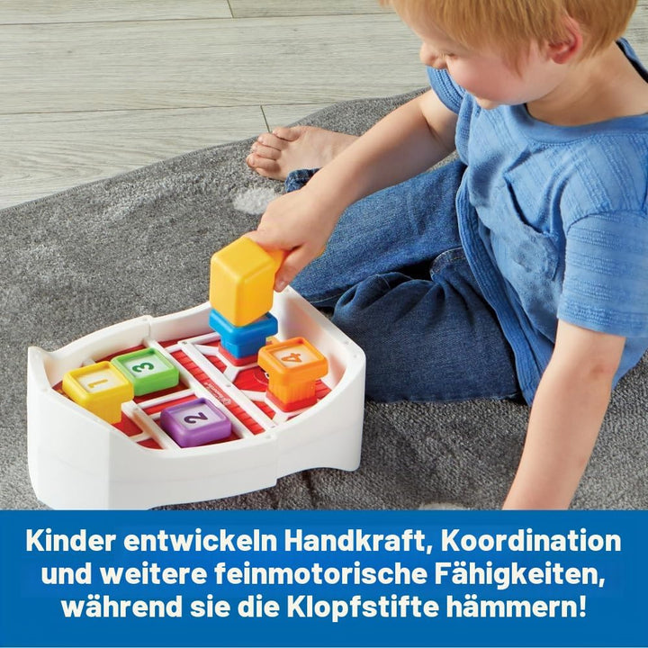 Learning Resources Bauernhof Werkbank, 3 Stück, ab 18 Monate, Spielzeug zum Hämmern & Nageln, Vorsch