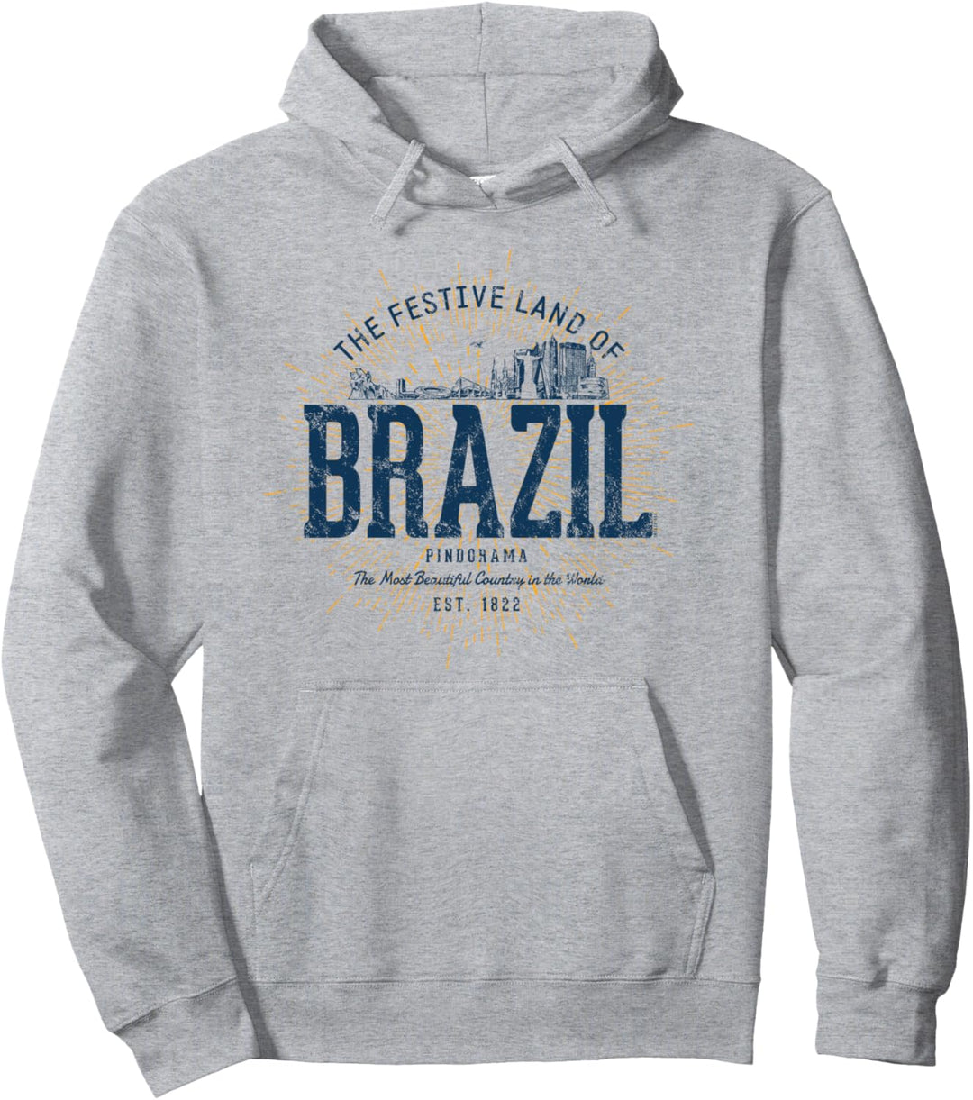 Brazil Retro Stil Vintage Brasilien Pullover Hoodie
