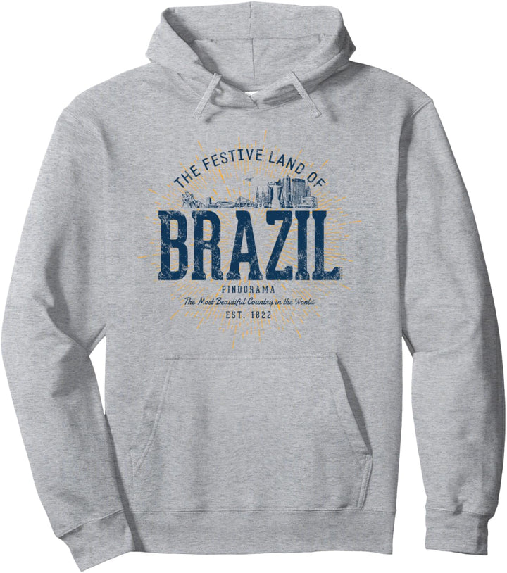 Brazil Retro Stil Vintage Brasilien Pullover Hoodie
