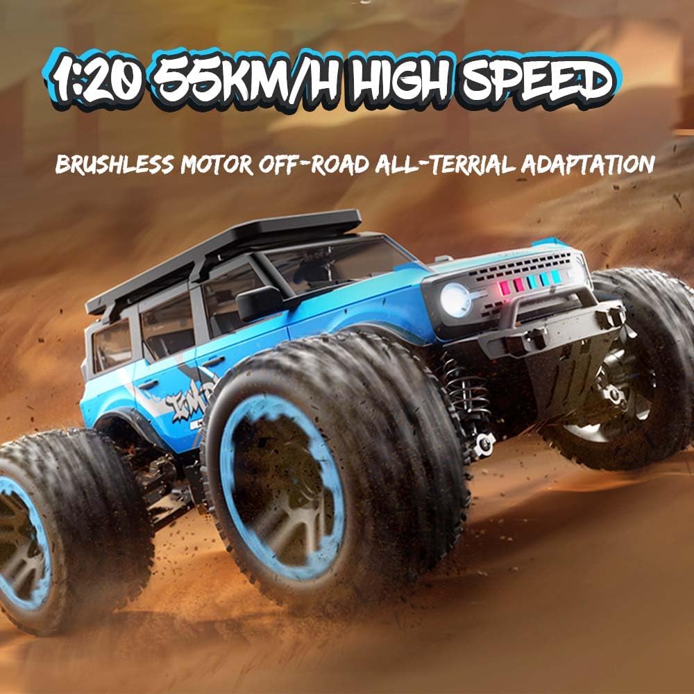 55KM/H Ferngesteuertes Auto für Erwachsene, Hochgeschwindigkeits Bürstenloser Motor RC Buggy All Ter