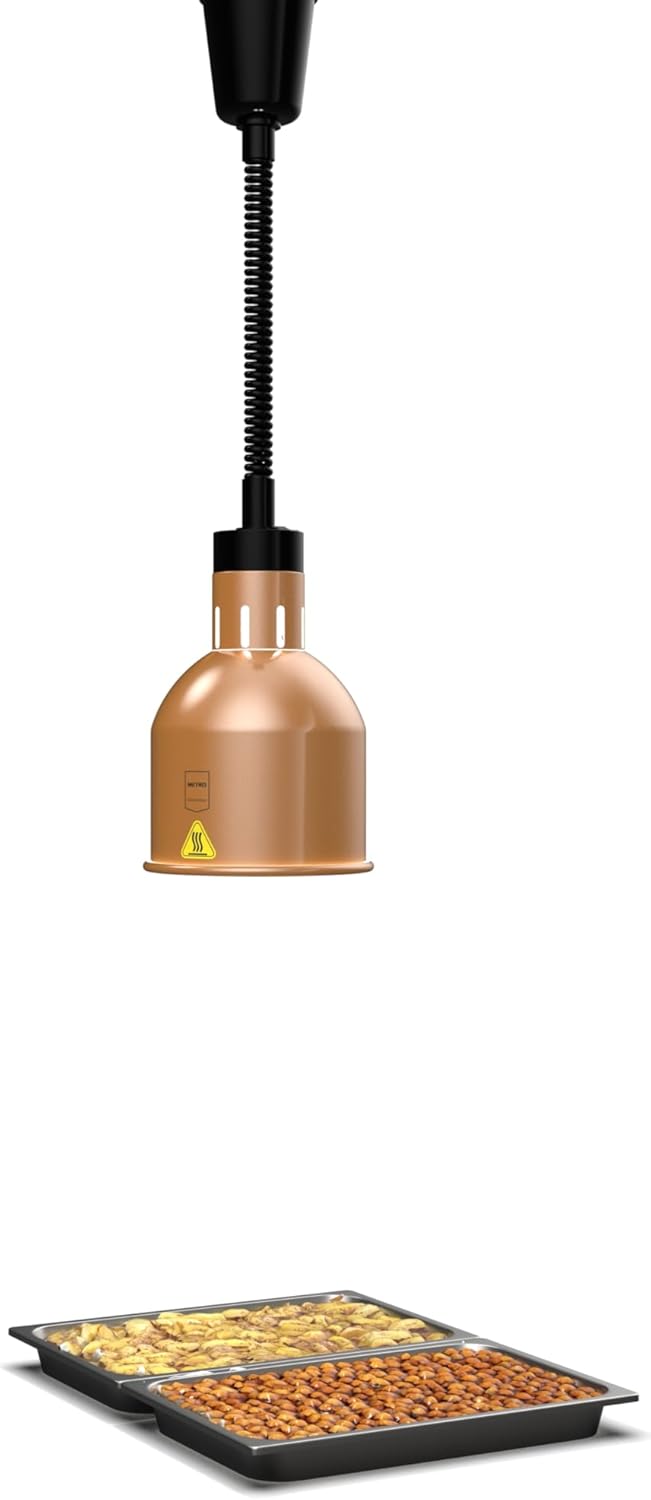 METRO Professional Wärmelampe GWL1000B, Aluminium, 250 W, einstellbare länge (68-200 cm), mit EIN/Au