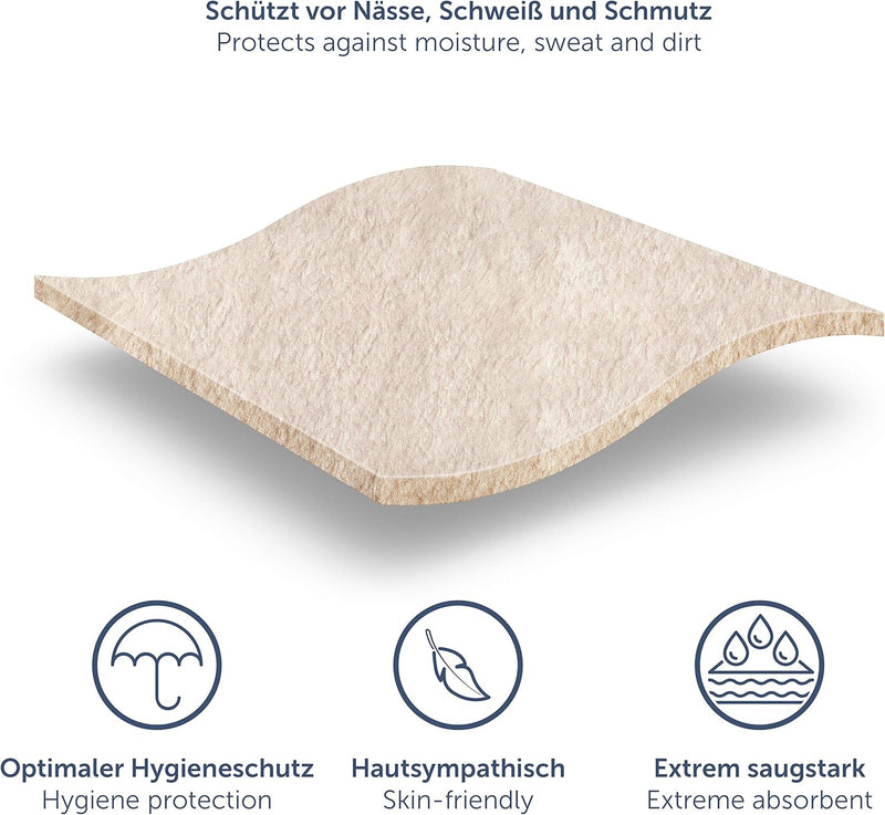 Blumtal® Premium Molton Matratzenschoner 160x200cm aus 100% Baumwolle im 2er Set - Oeko-Tex zertifiz