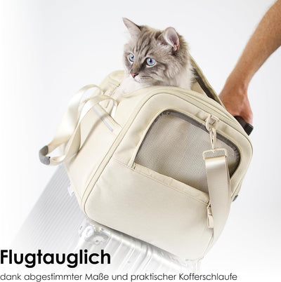 LucyBalu® Designer Katzentransporttasche | Tragetasche für Katzen mit Fenster | Katzentasche zum Kat
