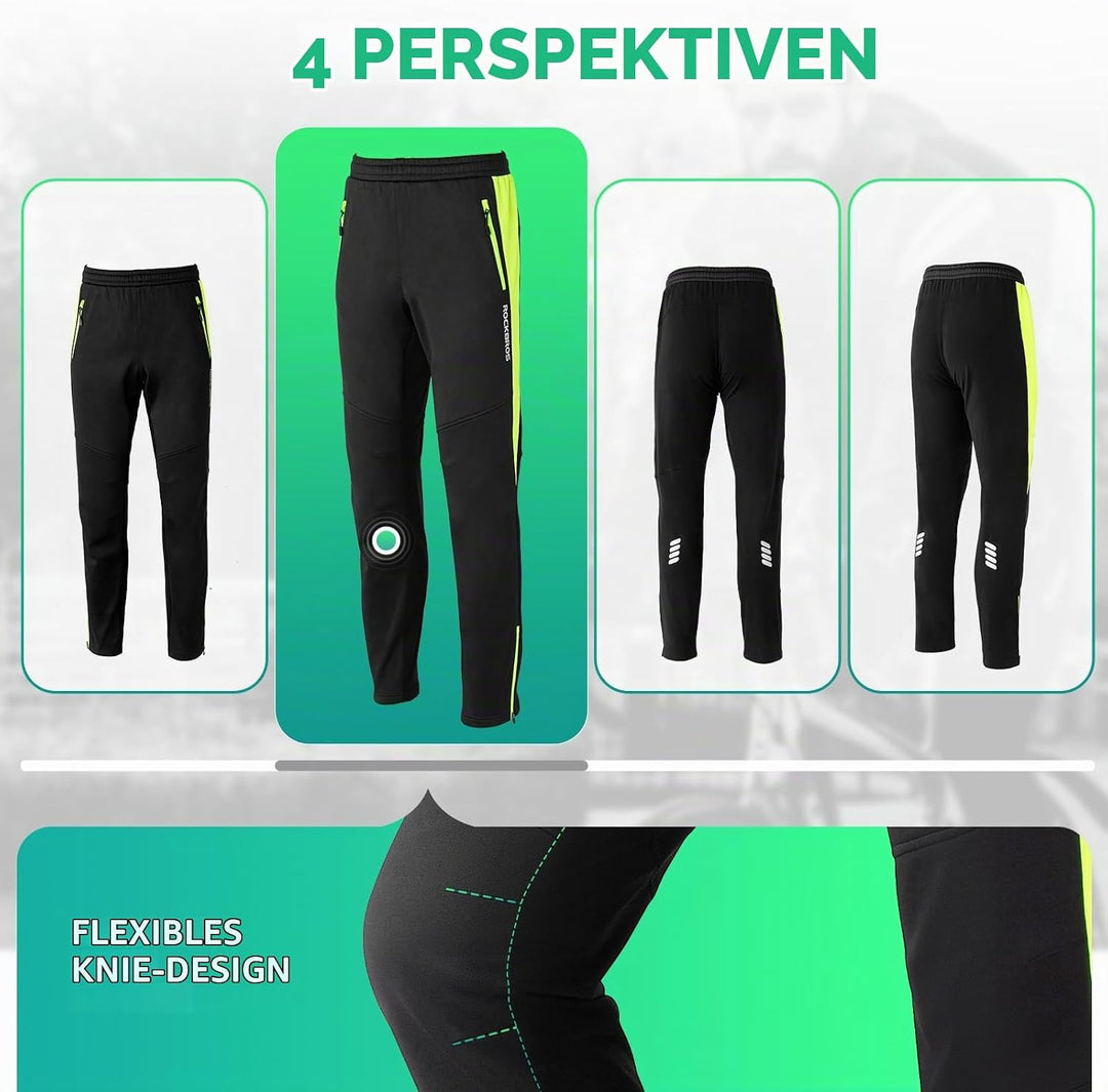 ROCKBROS Fahrrad Jacke/Hose Winter Thermo Fahrradbekleidung Hohe Sichtbarkeit &amp; Winddicht Softshellj