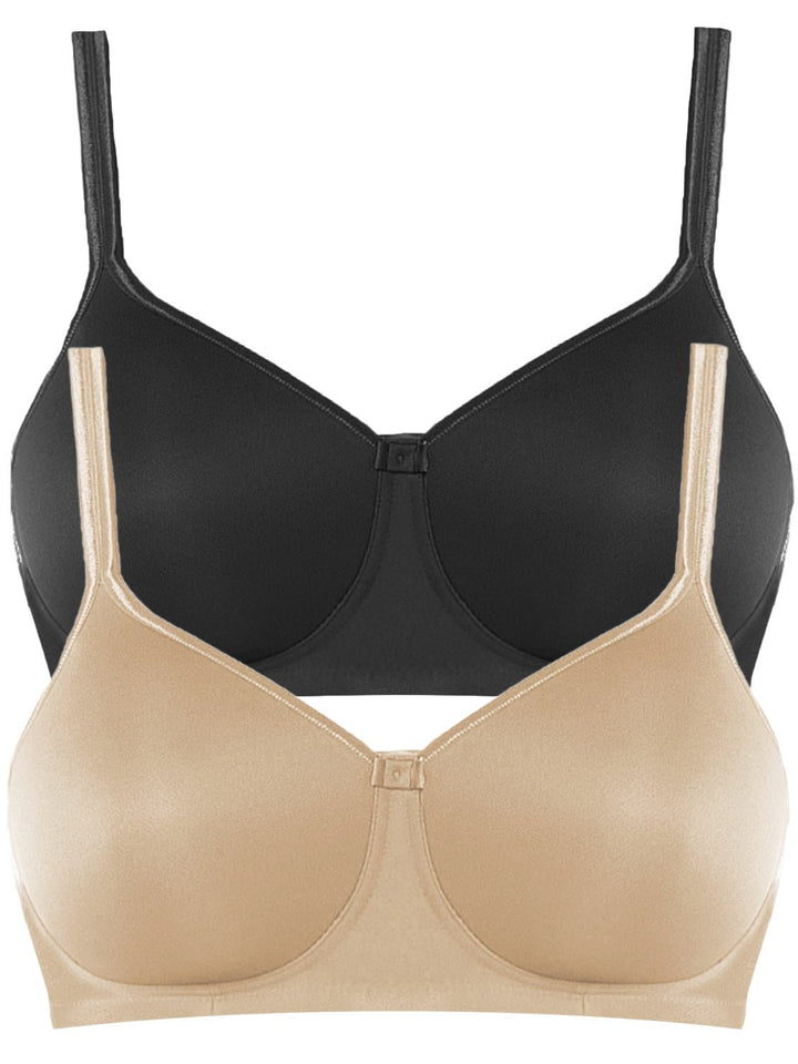 Anita 2er Sparpack Prothesen-BH mit Schale Tonya 5706X Gr. 70-95 AA-E 70AA Haut/Schwarz, 70AA Haut/S