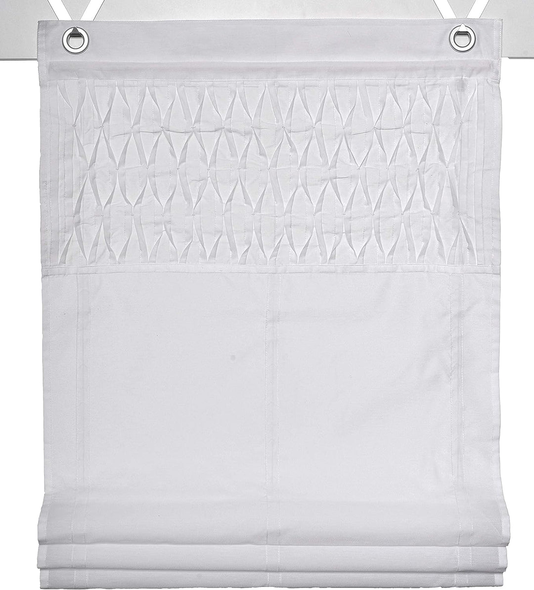 Kutti Raffrollo Ösenrollo Tuck Weiss 100 * 140 cm ca. 100 * 140 cm Weiss, ca. 100 * 140 cm Weiss