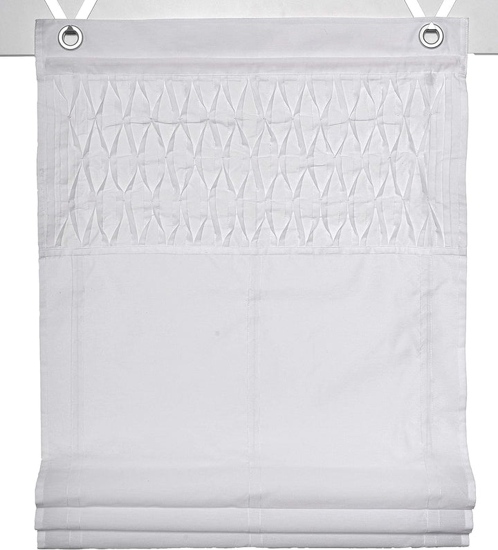 Kutti Raffrollo Ösenrollo Tuck Weiss 100 * 140 cm ca. 100 * 140 cm Weiss, ca. 100 * 140 cm Weiss
