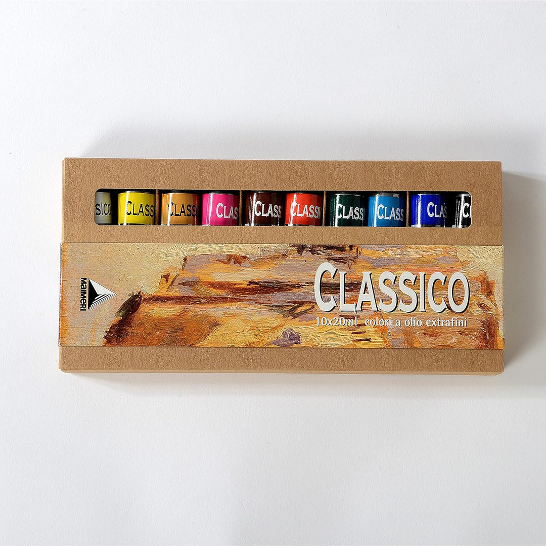 MAIMERI Classico, Künstler Ölfarbe, Kartonetui, Set, sortierte Farben, 10Stk - M0398100