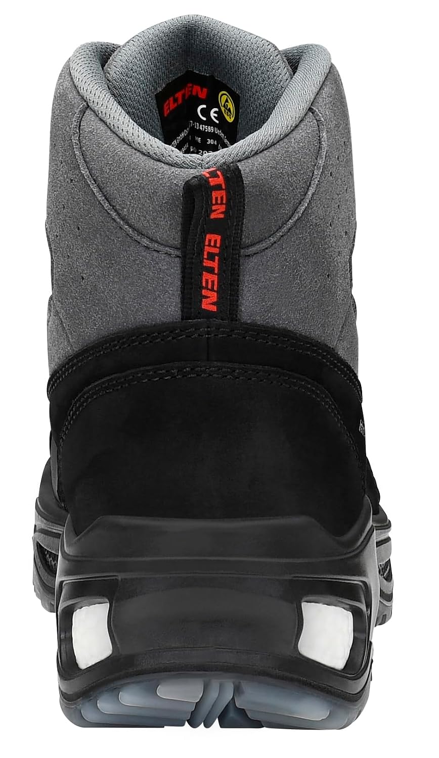 ELTEN Sicherheitsschuhe Miles Mid ESD S3, Herren, Leder, Kunststoffkappe (Leichter als Stahlkappe),