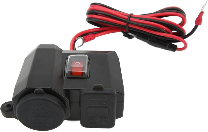 Motorrad-Steckdose, 4,2 A Strom, staubdichtes Motorrad-USB-Ladegerät, ABS DC12 V für Navigation