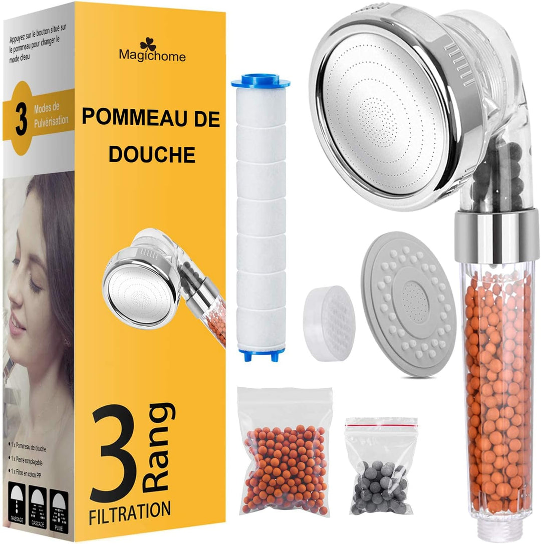 Duschkopf, Magichome Ionic Handbrause wassersparend Duschkopf mit Druckerhöhung für mehr Wasserdruck
