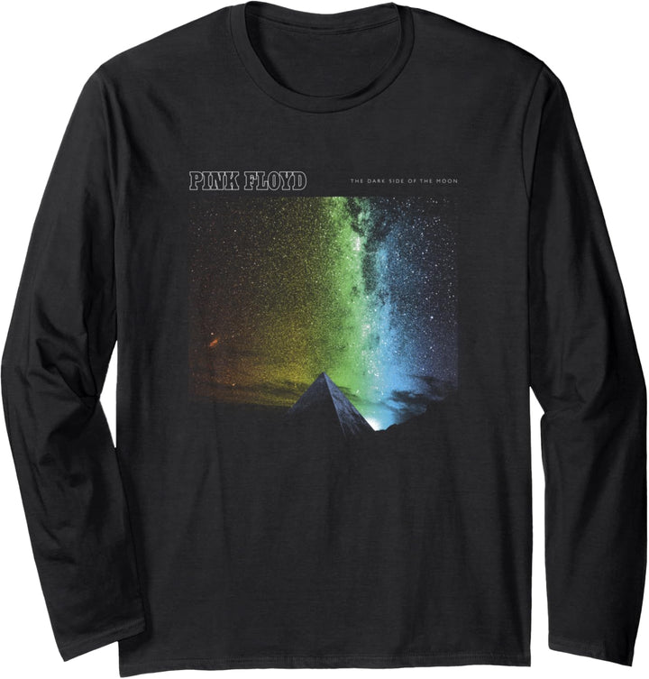 Pink Floyd The Dark Side of the Moon Pyramide mit Prismenhimmel Langarmshirt